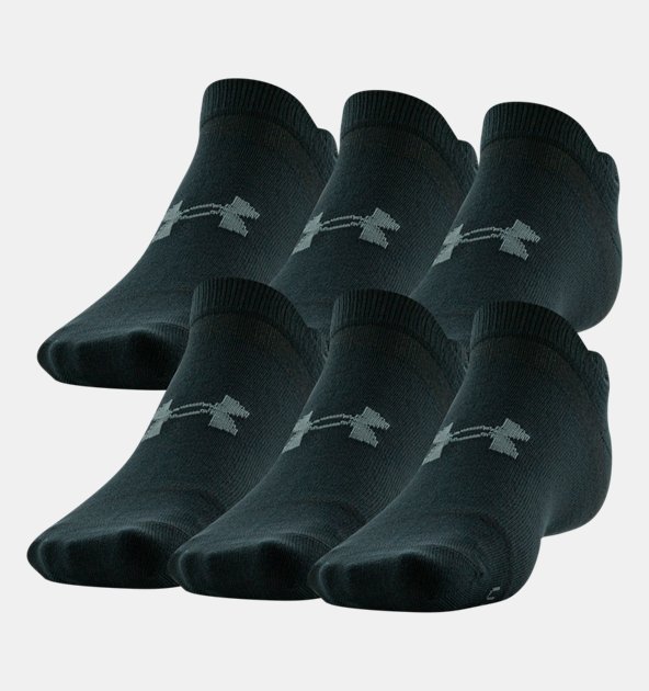 Under Armour Men's UA Essential 6-Pack No Show Socks